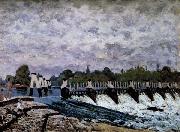 Alfred Sisley Molesey Weir-Morning oil painting picture wholesale